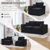 MOONMISS 80"Modular Sectional Sofa Cloud Couch with Cushion Covers Removable Furniture for Living Room Bedroom Apartments Dorms - 2 of 4
