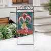 Evergreen Garden Flag Candy Cane Burlap Double Sided Indoor Outdoor Decor 18" x 12.5" - 2 of 4