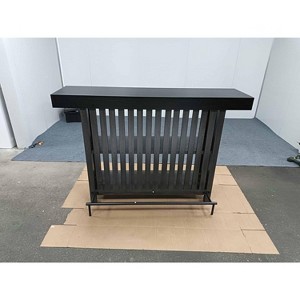 63 Inch Large Home Bar Unit, 2-Tier Kitchen Island Pub Table with Footrest, Modern Coffee Bar Cabinet for Dining Room Bistro - 1 of 1