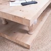 TOAOTBNBO Wood Center Tables with Tabletop Design, Coffee Table with Smooth Finish, Modern Coffee Tables with Open Storage Shelf, Light Natural - 3 of 4