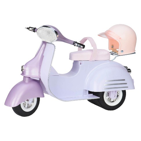 Our Generation Vehicle Accessory For 18 Dolls Ride In Style Scooter Purple Blue Target