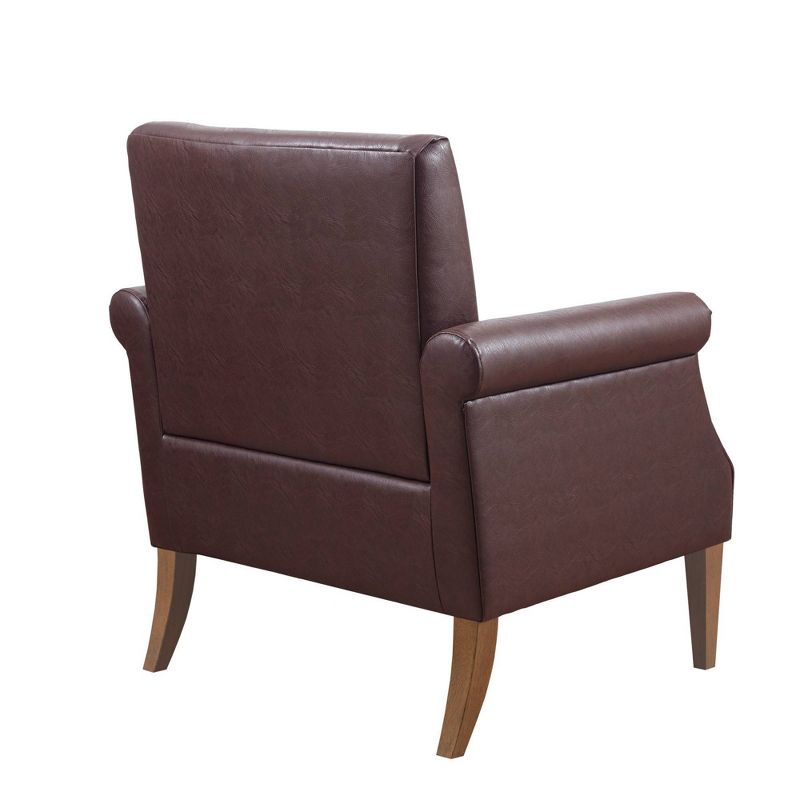 Bernay Faux Leather Accent Arm Chair Brown - Madison Park, 5 of 11