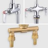Aquaterior Kitchen Sink Faucet Pre-Rinse Commercial Faucet Wall Mount with Add-On Pull Down Chrome cUPC NSF ANSI CEC - 4 of 4