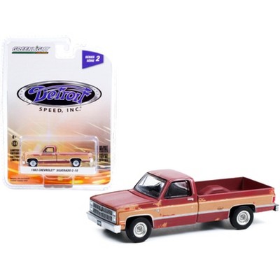 1983 Chevrolet Silverado C-10 Pickup Truck Burgundy (Weathered) "Detroit Speed, Inc." Series 2 1/64 Diecast Model Car Greenlight