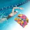 Unique Bargains Nylon Pleated style Swimming Cap Rose Red Purple 1 Pc - 2 of 4