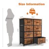 8 Drawers Dresser for Bedroom, Chest of Drawers with Fabric Bins, 47 Inch Tall Dresser Chest Organizer, Storage Organizer For Home Living Room - 3 of 4