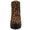 BLISSFUL STEP Women's Halloween Chunky High Heel Platform Zipper Chelsea Boots - 3 of 4