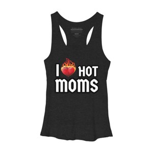 Women's Design By Humans I Love Hot Moms Heart By Metavera Racerback Tank Top - 1 of 2