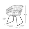PE Rattan Outdoor Dining Chairs – Set of 2, Tub Design with Water-Resistant Cushions-Coolbibila - 4 of 4