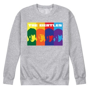 Men's - The Beatles - Hard Days Night Colors-Men's Crew Fleece Sweatshirt Graphic Fleece Sweatshirt - 1 of 4