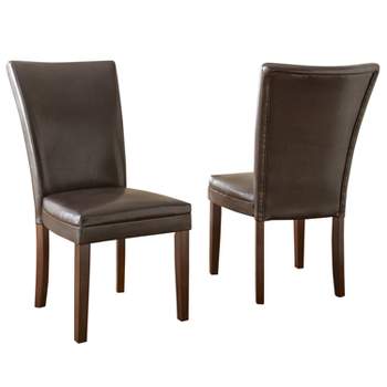 Set of 2 Talbot Parsons Chair Brown - Steve Silver
