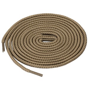 Elerevyo Thick Solid Colors Round Leather Shoes Boots Shoelaces 2 Pairs - 1 of 4