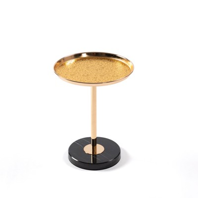 Modern Coffee Table End Table, Pedestal Center Tea Side Table, Accent Table for Small Spaces, Living Room Drink Martini Table, for Home Decor