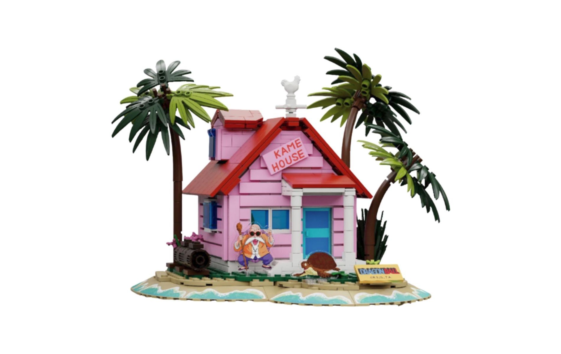 Pantasy Dragon Ball Kame House Building Block Set – 7.8" Diorama with 660 Pieces