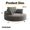 GDFStudio Leonard Modern 55" Chenille Upholstered Single Swivel Sofa with Pillows - 3 of 4