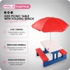 HolaHatha 2-in-1 Kids Picnic Table with Folding Bench & Adjustable Umbrella, Indoor or Outdoor Activity Set for Backyard or Patio, Multicolor - 2 of 4
