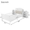 VASIP Twin Size White Metal Platform Bed with Safety Rails ,Kids Bed with Upholstered Storage Headboard for Boys and Girls - 3 of 4
