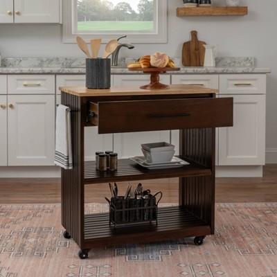 Linon Alix Kitchen Cart - Thumbnail 4