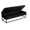 PAGED 58.6" Velvet Storage Bench with Metal Base, Button Tufted Ottoman with Storage, Multi-Functional Entryway Ottoman Foot Rest, Bed Bench - 4 of 4