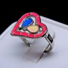 Heart Statement Ring Created Opal Multi Colored Ring Women Ginger Lyne Collection - image 2 of 4