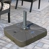 Square Cantilever Patio Umbrella Base with 4 Wheels for Easy Moving, Heavy Duty Umbrella Stand Weight, 330 lb Capacity Sand or 286 lb Capacity Water - 2 of 4