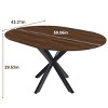 59" Modern Round Extendable Dining Table with Removable Leaf, Extendable Kitchen Table for 4-6 People – The Pop Home - 4 of 4