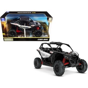 CAN-AM Maverick X3 ATV Hyper Silver and Red 1/18 Diecast Model by