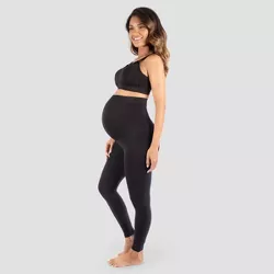Maternity Belly Support Seamless Footless Tights - Isabel Maternity by Ingrid & Isabel™ Black