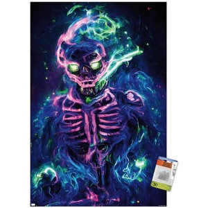 Trends International Wumples - Neon Skeleton Unframed Wall Poster Prints - 1 of 4
