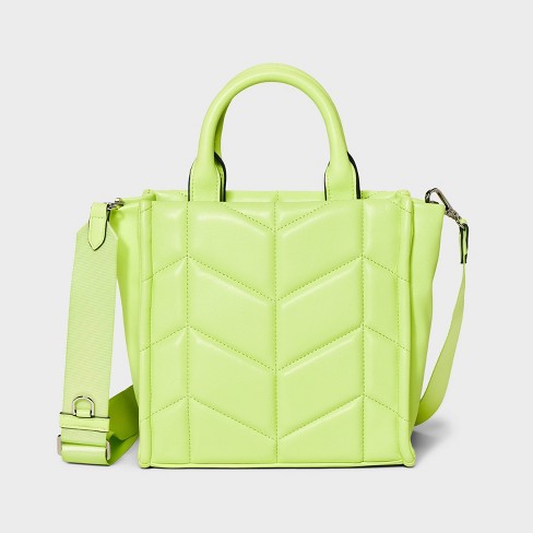 Midi Boxy Satchel Handbag - A New Day™ Lime Green