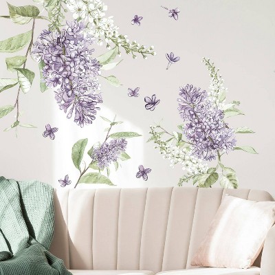 Butterfly Wall Stickers Purple Lilac & White -Girls Wall Decals