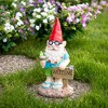 Northlight 16" Summer Time "Welcome" Gnome Outdoor Garden Statue - 2 of 4
