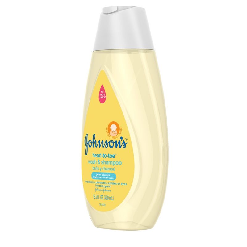 Johnson&#39;s Head-To-Toe Gentle Baby Body Wash &#38; Shampoo For Sensitive Skin - 13.6 fl oz, 5 of 8