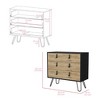Kumasinova 3-Drawer Dresser with Hairpin Legs,Wooden Chest of Drawers with Legs,Modern Storage Dresser,Bedroom & Entryway Furniture,1 Piece,Multicolor - 3 of 4