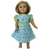 Doll Clothes Superstore Blue Flowers And Green Checks Compatible With 18 Inch Girl Like Our Generation American Girl My Life Dolls - 3 of 4