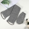 Unique Bargains Bath Shower Gloves 24.80"x4.92" Gray 1 Set - 4 of 4