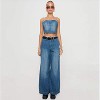 Mocamel Women's High Waist American Style Retro Wide Leg Loose Slim fit Straight Jeans - 2 of 4