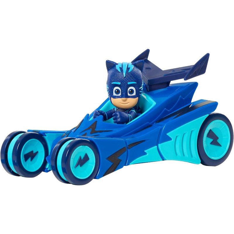 PJ Masks Catboy & Cat-Car, 2-Piece Articulated Action Figure and Vehicle Set, Blue, 5 of 6