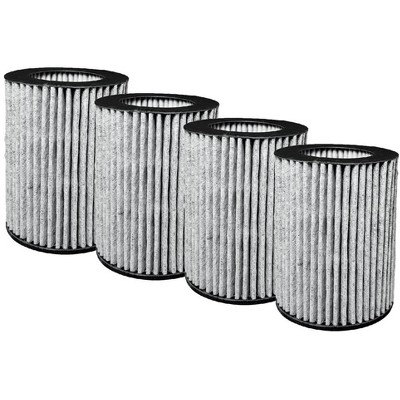 Nispira 2-in-1 AM-1A HEPA with Activated Carbon Filter Replacement For The Three Musketeers III M Mini Portable Air Purifier for Car Desktop, 4 Packs