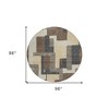 Brown And Taupe Abstract Washable Indoor Outdoor Area Rug - 3 of 4