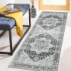 9x12 Area Rug Washable, Low-Pile Rug with Non-Slip Rubber Backing, Boho Vintage Style, Ideal for Bedroom Living Room Home Office Playroom, Blue - 2 of 4