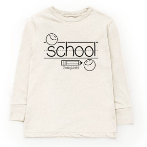 The Juniper Shop SmileyWorld School Handwriting Lines Youth Long Sleeve Tee - 1 of 4
