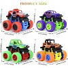 Monster Truck Toys Friction Powered Toy Cars Push and Go Vehicles for Kids Christmas Birthday Party Gift for Boys Girls Aged 3-5 Purple - 3 of 3