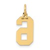 Black Bow Jewelry 14k Yellow Gold, Jersey Collection, Medium Number 6 Pendant - 3 of 4