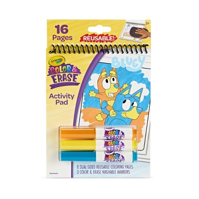 Crayola Bluey Color & Erase Reusable Activity Pad: Mess Free Coloring Book for Creative Travel Activities