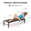 Outdoor Pool Lounger Aluminum All-weather Adjustable Chaise Lounge Chair - 2 of 4