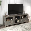 70 Inch Length TV Stand, 2 Drawers And 4 High-Capacity Storage Compartment Television Table, TV Console Table-Cuddlewood - 2 of 4