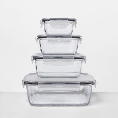 Photo 1 of 8pc Square Glass Food Storage Container Set - Made By Design™