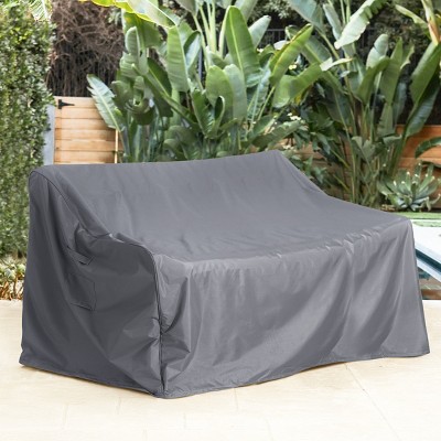 Outdoor Loveseat Sofa Cover,Heavy-Duty Waterproof Patio Cover with UV Protection and Air Vents,Durable Furniture Cover with Straps-Coolbibila