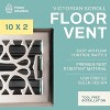 Home Intuition Victorian Floor Vent Cover 2X10 Inch with Mesh Cover Trap Heat and Air Walkable Metal Floor Vent for HVAC Duct, Satin Nickel - 3 of 4